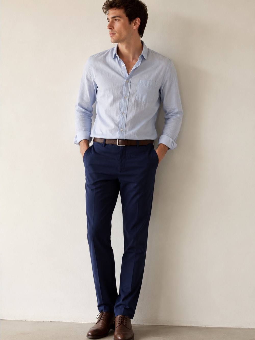 Banana Republic Men's Navy Slim Fit Dress Pants
